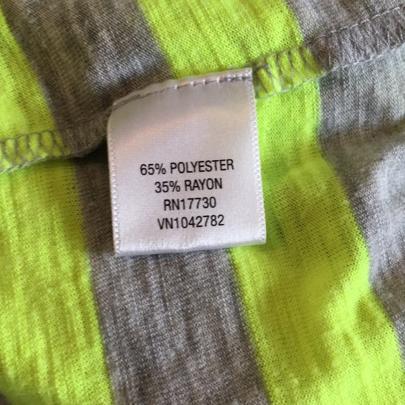 MOSSIMO Tank top L bright yellow/gray stripe - Picture 4 of 5